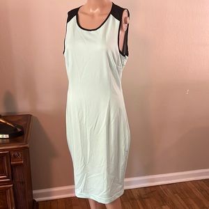 Seafoam Green and Black Kardashian Kollection Dress